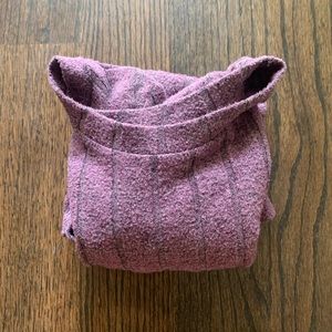 Girl's short sleeved purple sweater shirt